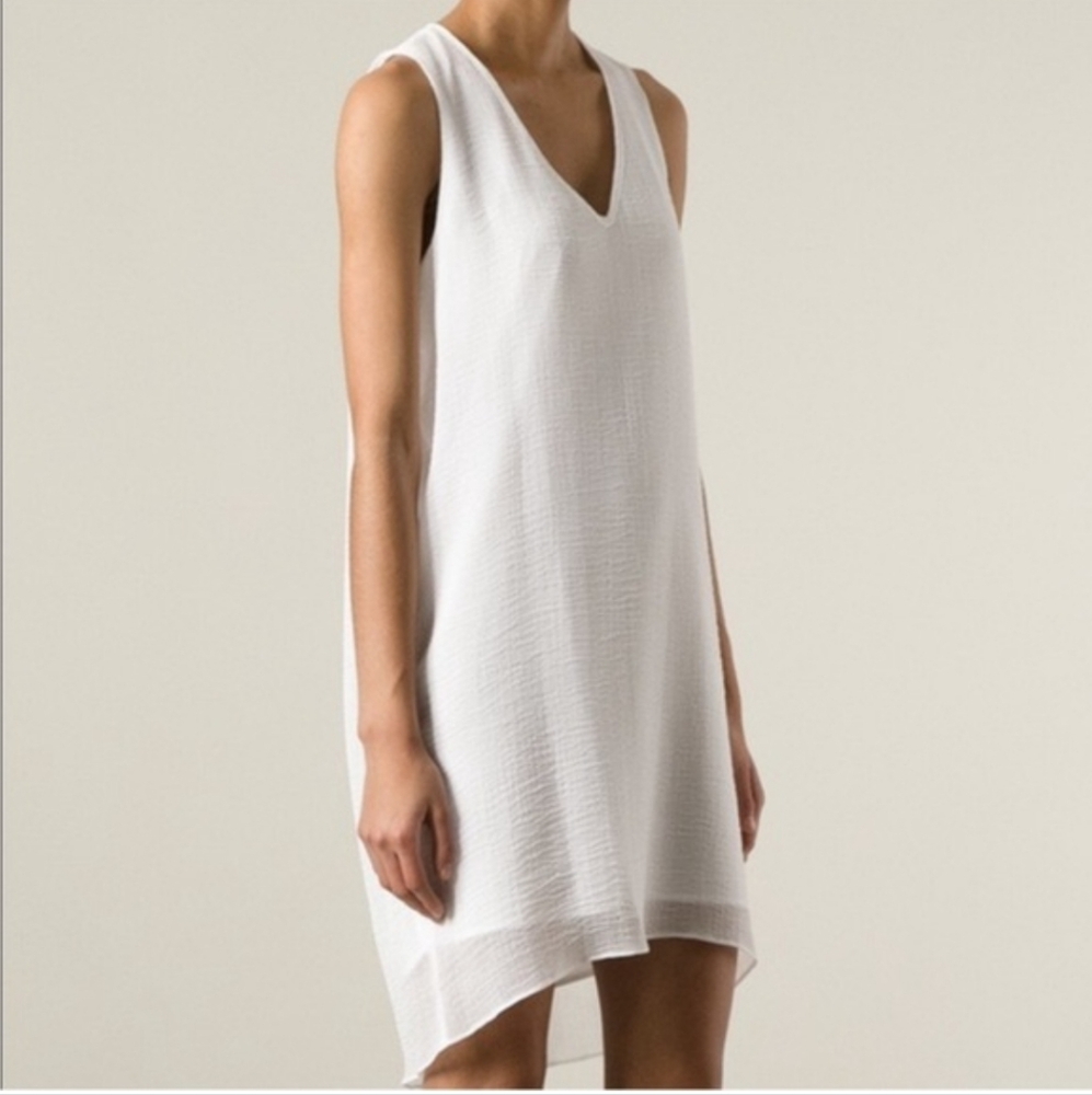 Helmut Lang White Sleeveless Dress - Picture 1 of 8